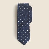 Italian silk repp tie in dot