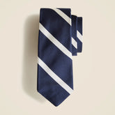 English silk tie in diagonal stripe