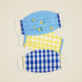 Pack-of-three nonmedical face masks in mixed prints