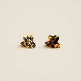 Mini hair clips two-pack in mixed Italian tortoise