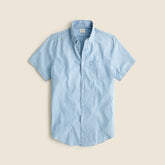Short-sleeve indigo organic chambray shirt