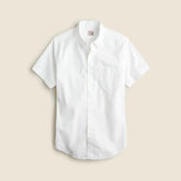 Short-sleeve Broken-in organic cotton oxford shirt