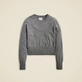 Cashmere shrunken crewneck sweater