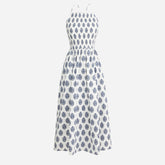 Tall Friday dress in gathered floral block print