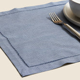 Set-of-four place mats in heritage microgingham