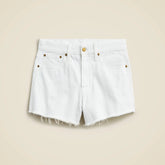 Relaxed denim short in white wash