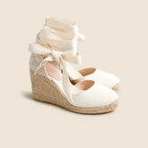 Made-in-Spain lace-up high-heel espadrilles