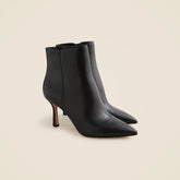 Pointed-toe ankle boots in leather