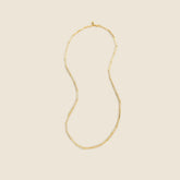 Dainty gold-plated paper-clip necklace