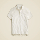 Sueded cotton polo shirt