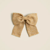Canvas bow hair clip