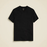 Sueded cotton V-neck T-shirt