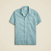 Textured camp-collar sweater-tee