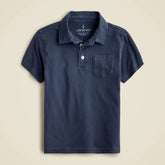 Kids' new short-sleeve garment-dyed polo shirt