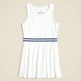 Girls' pleated dress in performance jersey