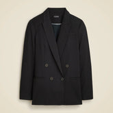 Relaxed double-breasted blazer in city twill