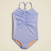 Girls' ruched shimmer one-piece swimsuit
