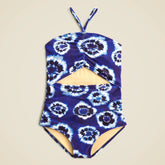 Girls' ruched one-piece swimsuit