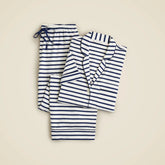 Dreamy cotton-blend short-sleeve pajama pant set in stripe