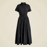 Petite Elena shirt-dress in cotton poplin