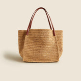 Large handknotted packable tote bag