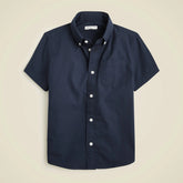 Kids' short-sleeve stretch poplin button-down