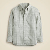 Kids' stretch poplin button-down in gingham