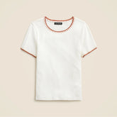 Vintage rib shrunken T-shirt with contrast stitch
