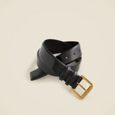 Wide belt in spazzolato leather