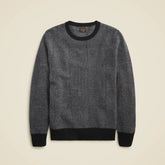 Cashmere crewneck sweater in plaid