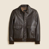 Flight jacket in Italian leather