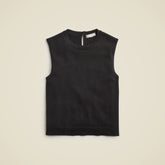 Featherweight cashmere-blend cropped sweater shell