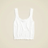 Pointelle sweater-tank in premium ultrafine cotton
