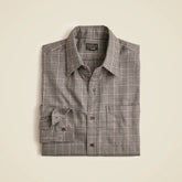 Cotton-cashmere blend shirt in check