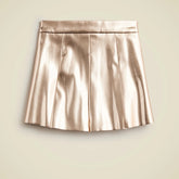 Girls' pleated pull-on skirt in metallic