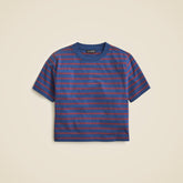 Relaxed premium-weight cropped T-shirt in stripe