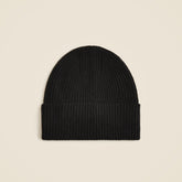 Ribbed cashmere beanie
