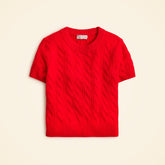 Cashmere cable-knit T-shirt