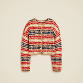 Sweater lady jacket in plaid bouclé yarn