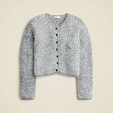 Sweater lady jacket in silver tinsel yarn