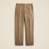 Big-fit pleated suit pant in Italian linen