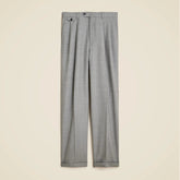 Relaxed-fit double-pleated trouser in Italian tropical wool