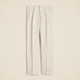 Crosby Classic-fit pleated suit pant in linen herringbone