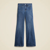 Petite high-rise flare jean