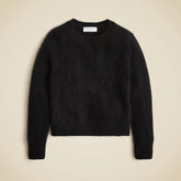 Girls' brushed cashmere crewneck sweater