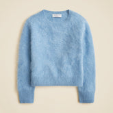 Girls' brushed cashmere crewneck sweater