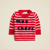Limited-edition baby cashmere "mon cheri" crewneck sweater