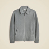Cotton milano-stitch coach's sweater-jacket