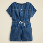 Girls' chambray romper