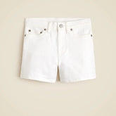 Girls' high-rise denim short in white